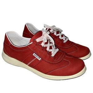 Mephisto Run off Red Nubuck Leather Sneakers   Size: US 9 Women's